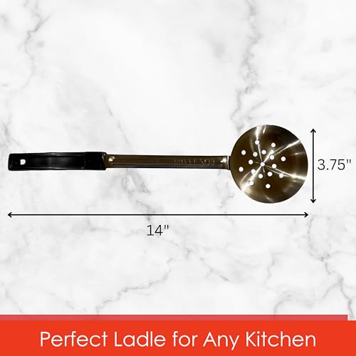 6 oz Slotted Stainless Steel Portion Control Ladle Spoodle (6 Ounce Slotted)
