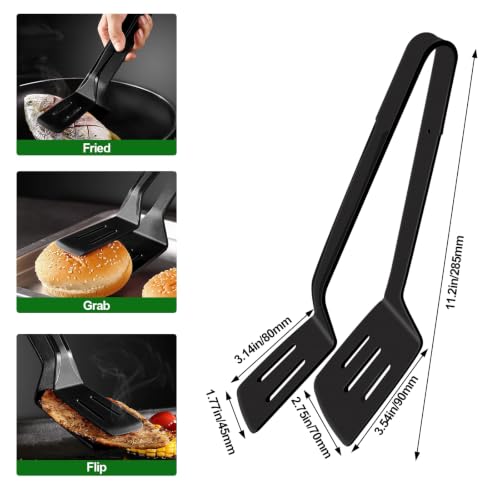 Silicone BBQ Tongs (1 Pack Black)