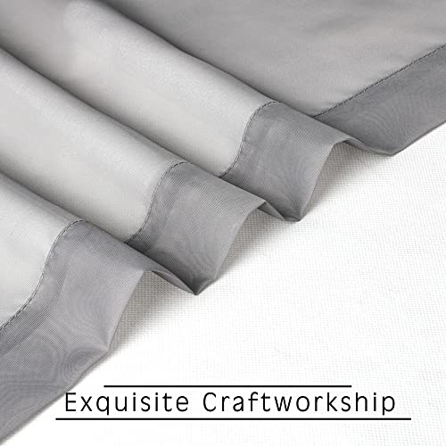 Grey Sheer Curtains (Charcoal Grey / 42"W x 96"L (Pack of 2))