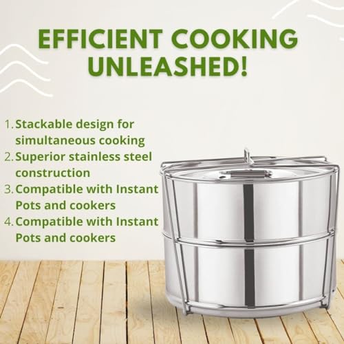 Stackable Stainless Steel Insert Pans (8 Quarts)
