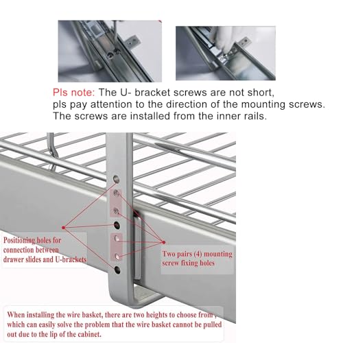 2 Tier Pull Out Cabinet Organizer (Chrome / 20" W X 18" D)
