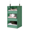 3 Shelf Hanging Closet Organizer (3-shelf Dark Green / 1-Pack)