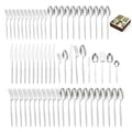 65 Piece Silverware Set for 12 with Serving Utensils (Silver / 65-Piece)