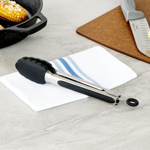 Met Lux 9 Inch Kitchen Tong (9" / Black)