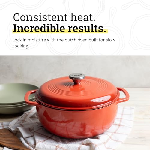 Essential Enamel Cast Iron Dutch Oven (Poppy)