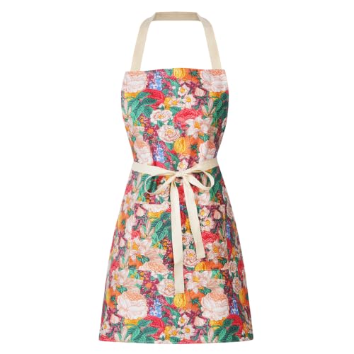 2 Pack Floral Aprons with Pocket (2pack #D)