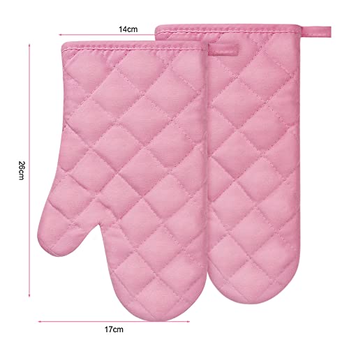 Pink Oven Mitts (Pink)