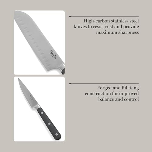 Eastwalk 14 Piece High Carbon Stainless Steel Cutlery Knife Block Set w (Knife Block Set (14-Piece) / Gray)