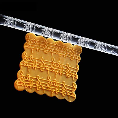 Musical Note Embossed Acrylic Rolling Pin (51019 notes)