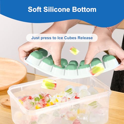 Ice Cube Trays with Lids for Freezer (5 Pack)