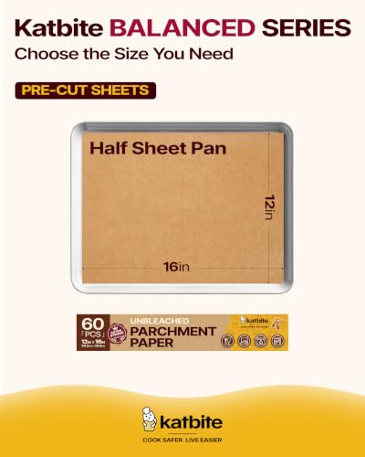 12x16 Inch Parchment Paper Sheets 60PCS (12X16Inch 60 Pcs)