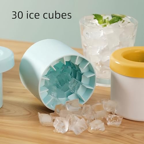 3D Upgraded Silicone Ice Cube Tray with Easy Release (Blue)