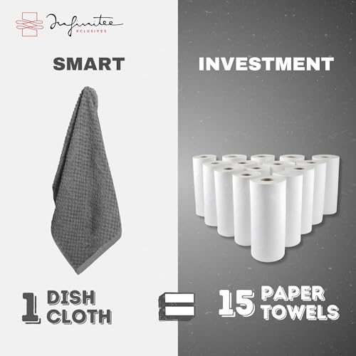 Kitchen Towels (Grey / 12 x 12)
