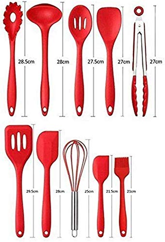 EastDeals Silicone Kitchen Utensils Set (Red)