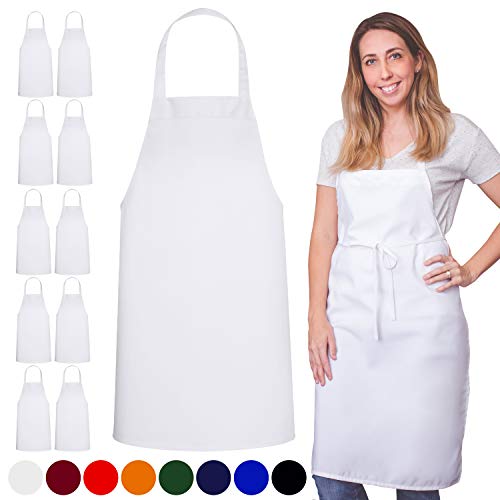 120 Pack Professional Chef Apron (White 120 Pack)