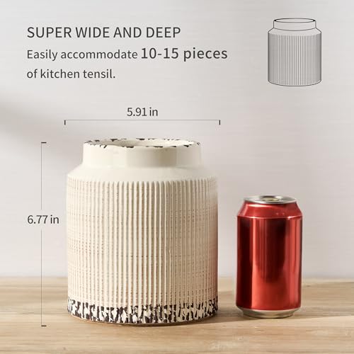 JIEMEI HOME Kitchen Utensil Holder (Antique Beige)
