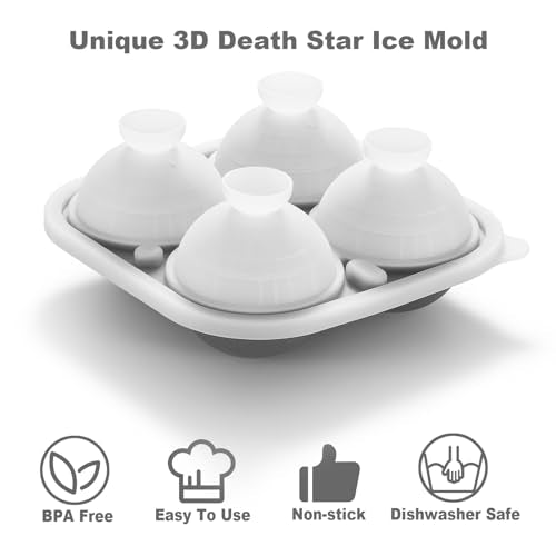 3D Death Star Ice Cube Molds (Death Star Ice Mold)