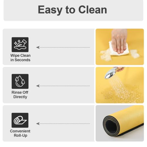 Coffee Mats for Coffee Bar Accessories (Yellow / 31.5" x 17")