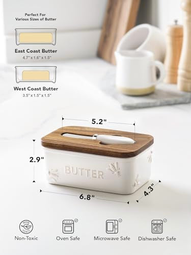 Butter Dish with Lid for Countertop