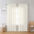 Ivory Sheer Curtains 78 Inches Long 2 Panels (Ivory / 42"W x 78"L (Pack of 2))