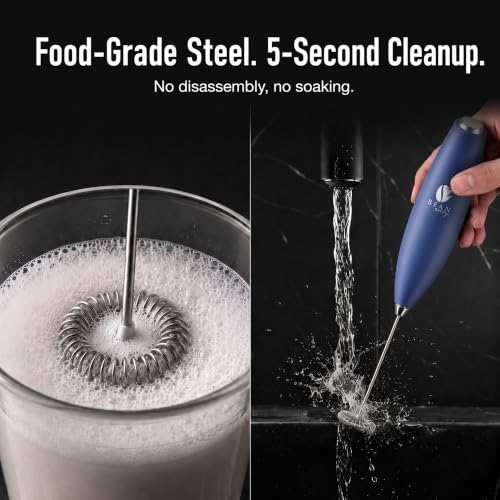 Milk Frother Handheld (Blue / Classic)