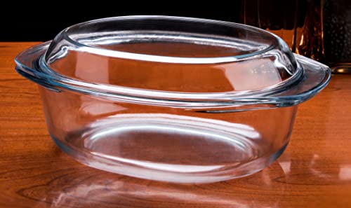 Oval Tempered Glass Casserole Dish (3.5 Liter OVAL)