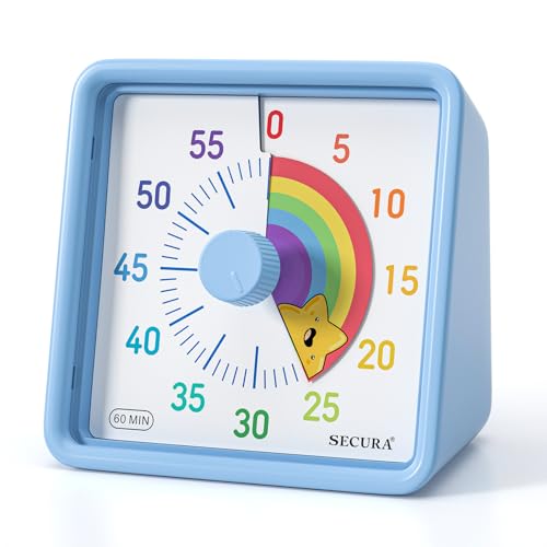 60 Minute Visual Timer for Kids (Blue & Star)