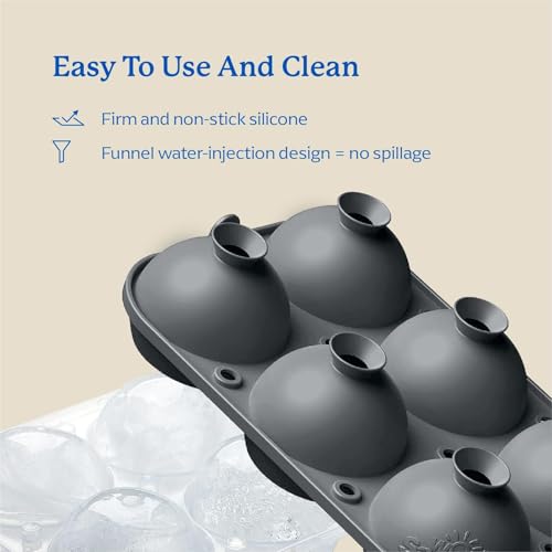 Premium Ice Tray Combo (Gray / 6 Sphere/16 Cube(Ice Bag))