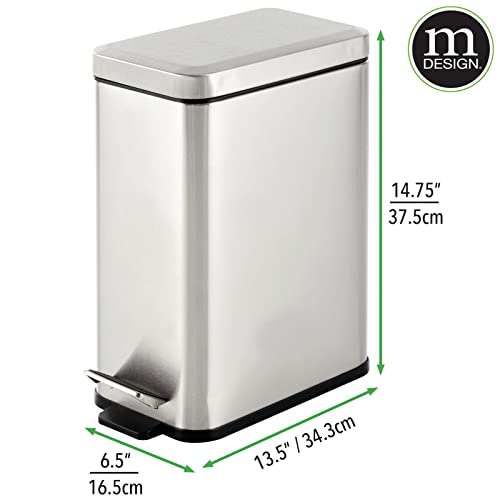 Pedal Bin Waste Bin with Pedal (Brushed / 2.6 Gallon)
