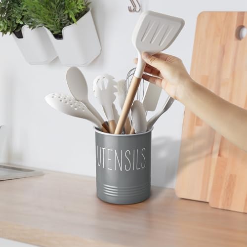 Gray Kitchen Utensil Holder