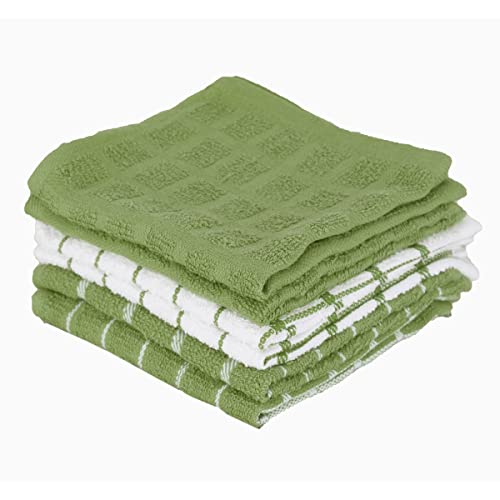 Premium 3 Pack Kitchen Towel & 6 (Cactus Green / 9-Pack Bundle)