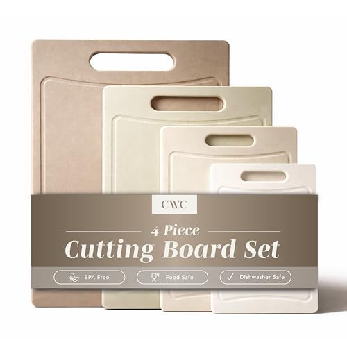 Non Slip Cutting Board Set (4 Cutting Boards / Brown)