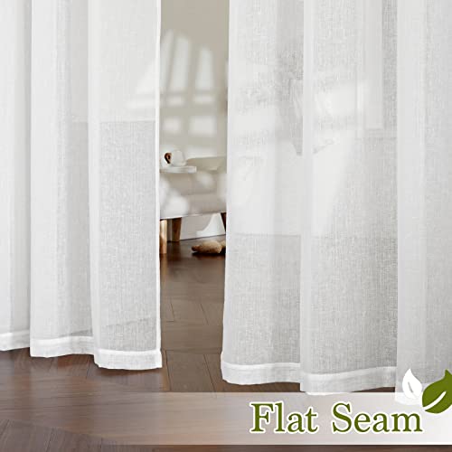 White Living Room Curtains Extra Long 135 inches Long (52"W x 135"L (Pack of 2) / White)