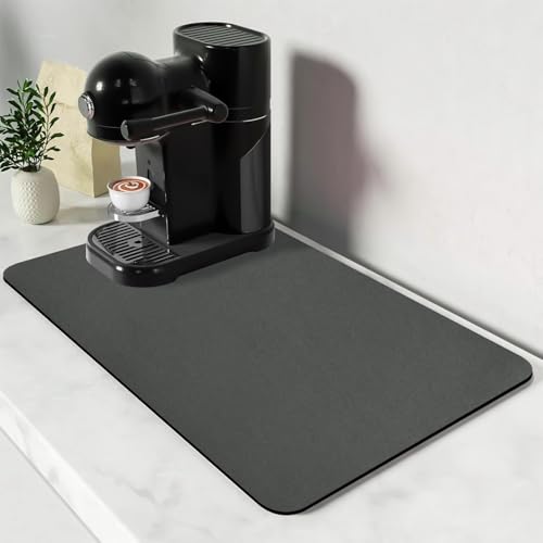 Grey Dish Drying Mat (Dark Gray / 24" x 16")