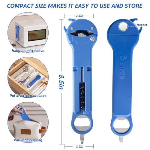 Jar Opener for Seniors with Arthritis (Blue)