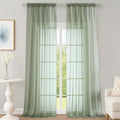 Sage Green Sheer Curtains 108 Inch 2 Panels for Living Room 59" Wide (Sage Green / 59"W x 108"L (Pack of 2))