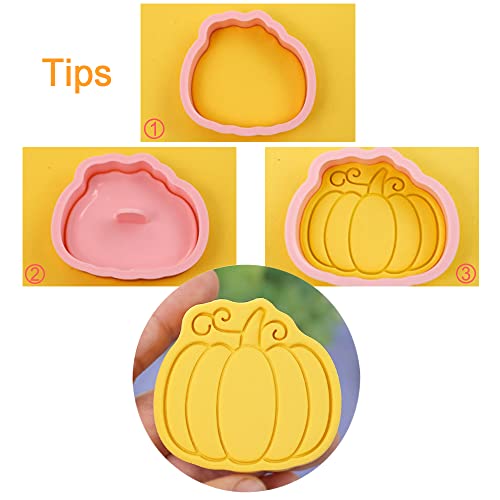 8 Pcs Thanksgiving Cookie Cutters Set 3D Pumpkin (Thanksgiving (8 Pcs))