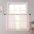 Blush Kitchen Curtains 30 Inch Length Tier 2 PCS (Blush / 42"W x 30"L (Pack of 2))