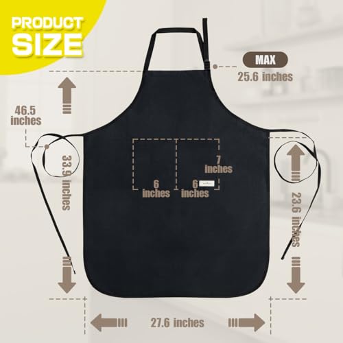 Waterproof EVA and Microfiber Apron for Men (2 Pack / Charcoal Black)