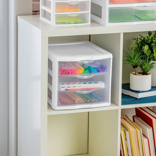 Wide 3 Drawer Storage Unit for Bedroom and Dresser (4 Pack)