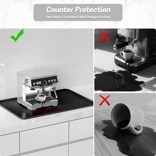 Silicone Coffee Mat (Black / 24" x 15.9")
