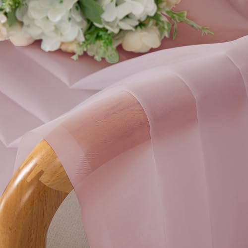 Blush Pink Sheer Curtains 54 Inches Long 2 Panels (Blush / 42"W x 54"L (Pack of 2))