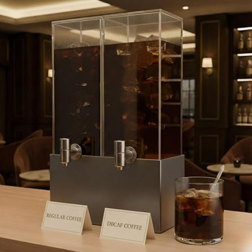 1.25 Gallon Dual Acrylic Beverage Dispenser with Gray Metal Stand (Gray / Dual Dispenser)