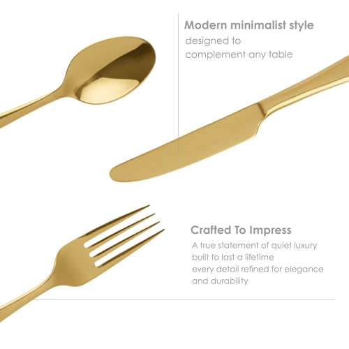 Silverware Set for 6 (Polished Gold / 30 - Piece)