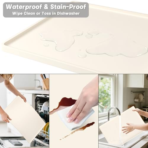 Silicone Coffee Mat (Beige / 24" x 16")