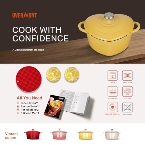 Enameled Cast Iron Dutch Oven (Goose Yellow / 2 Quarts)