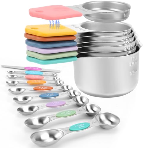Magnetic Measuring Cups and Spoons Set (Color)