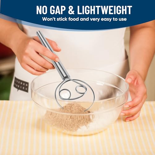 Danish Dough Whisk Stainless Steel for Sourdough Bread Mixing (BXG-2K-WHSIK-YIGEDA)