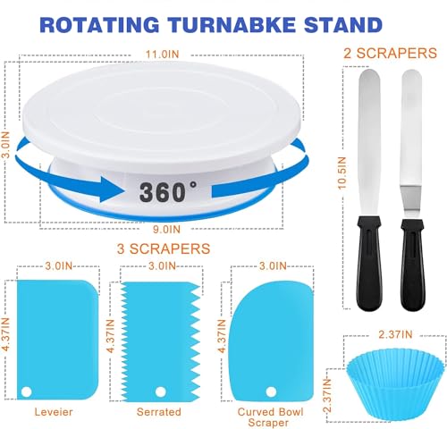 240PCS Cake Decorating Supplies Kits Cake Turntable (240PCS)