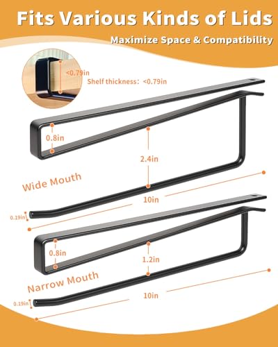 Tumbler Lid Organizer (Black / 2Pack(Narrow & Wide))